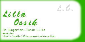 lilla ossik business card